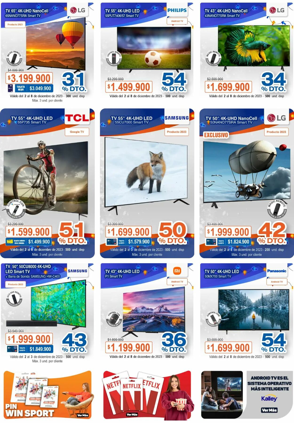 Catálogo Alkosto - 
		Oferta de televisores OLED, QLED, UHD, 4K - Tienda Alkosto 2 dic., 2023 - 8 dic., 2023