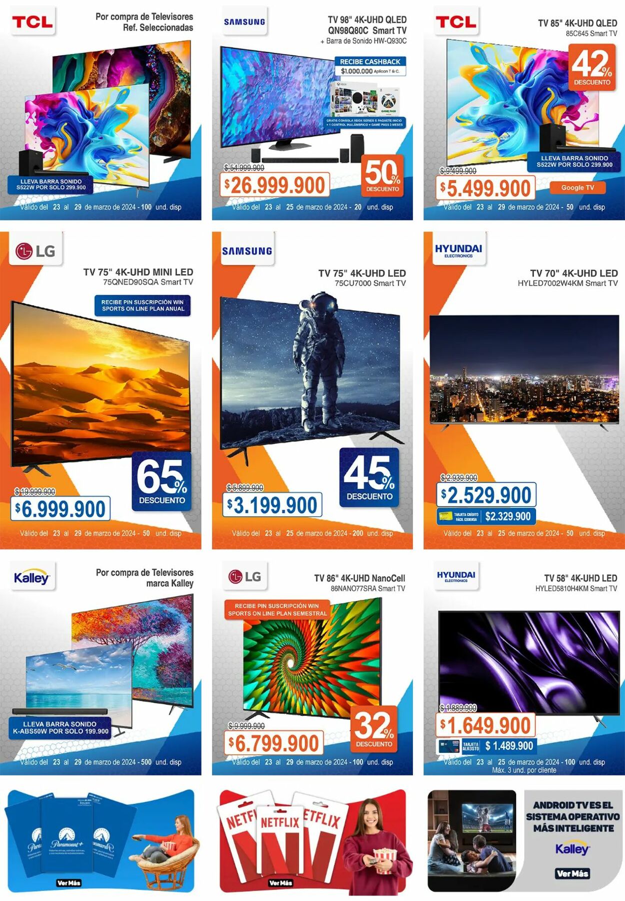 Catálogo Alkosto -  Oferta de televisores OLED, QLED, UHD, 4K - Tienda Alkosto 23 mar., 2024 - 29 mar., 2024