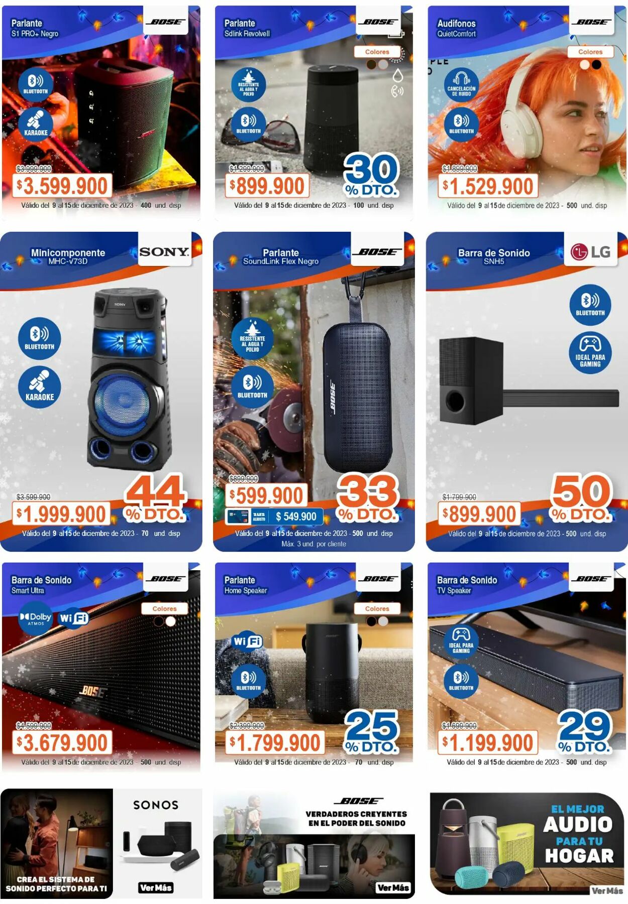 Catálogo Alkosto - 
		Ofertas Audio | Alkosto 9 dic., 2023 - 15 dic., 2023