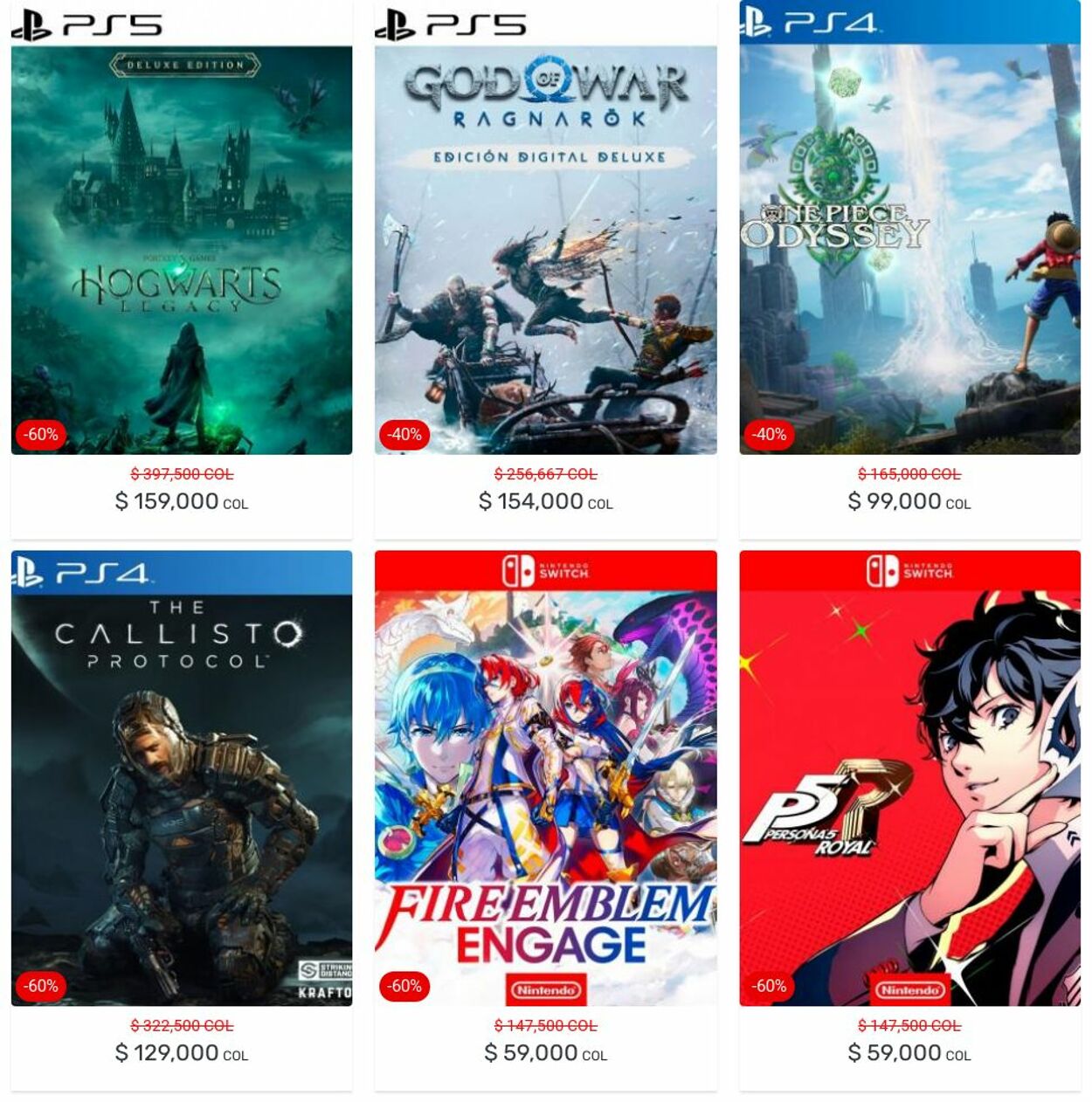 Game Store Catálogos promocionales