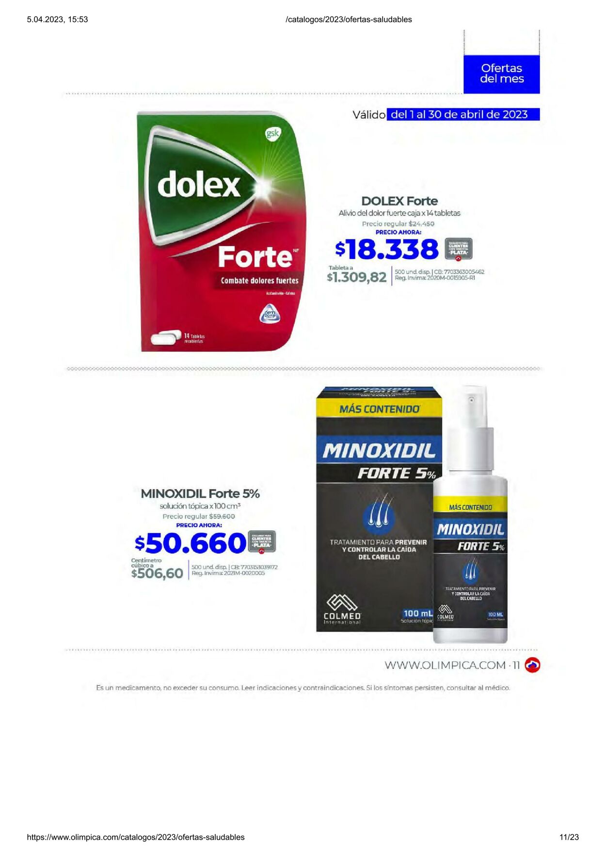 Catálogo Olimpica 01.04.2023 - 30.04.2023