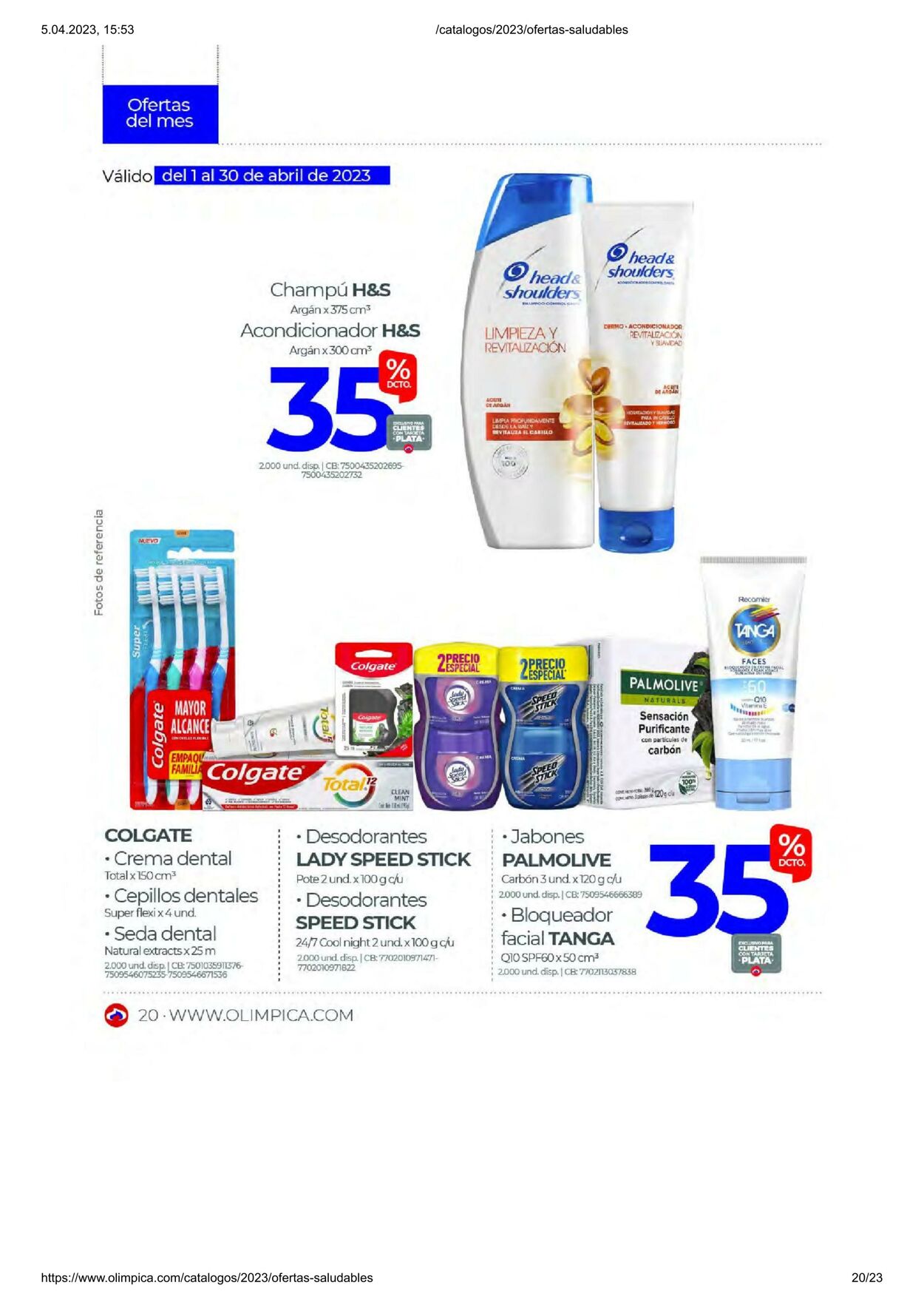 Catálogo Olimpica 01.04.2023 - 30.04.2023