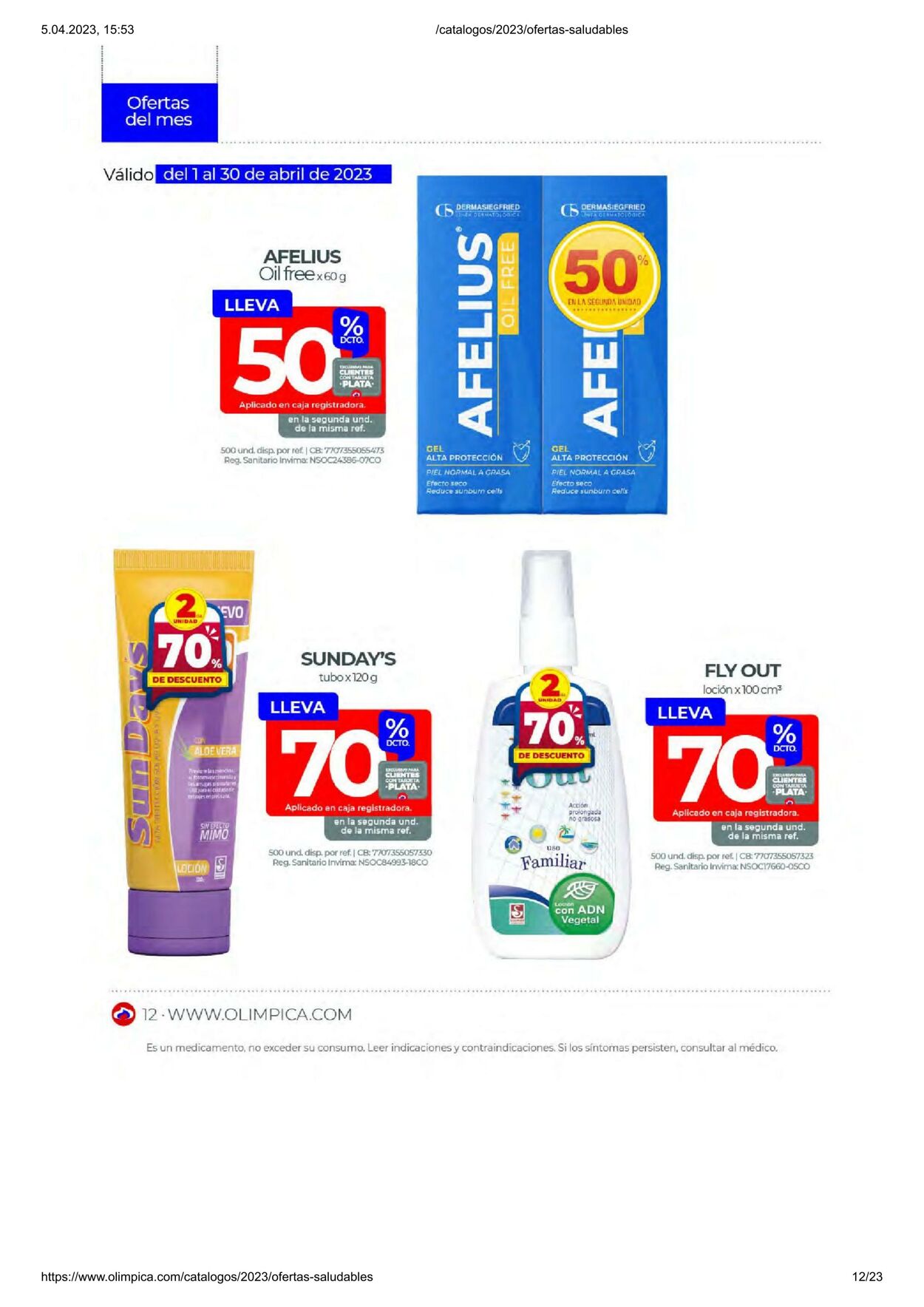 Catálogo Olimpica 01.04.2023 - 30.04.2023