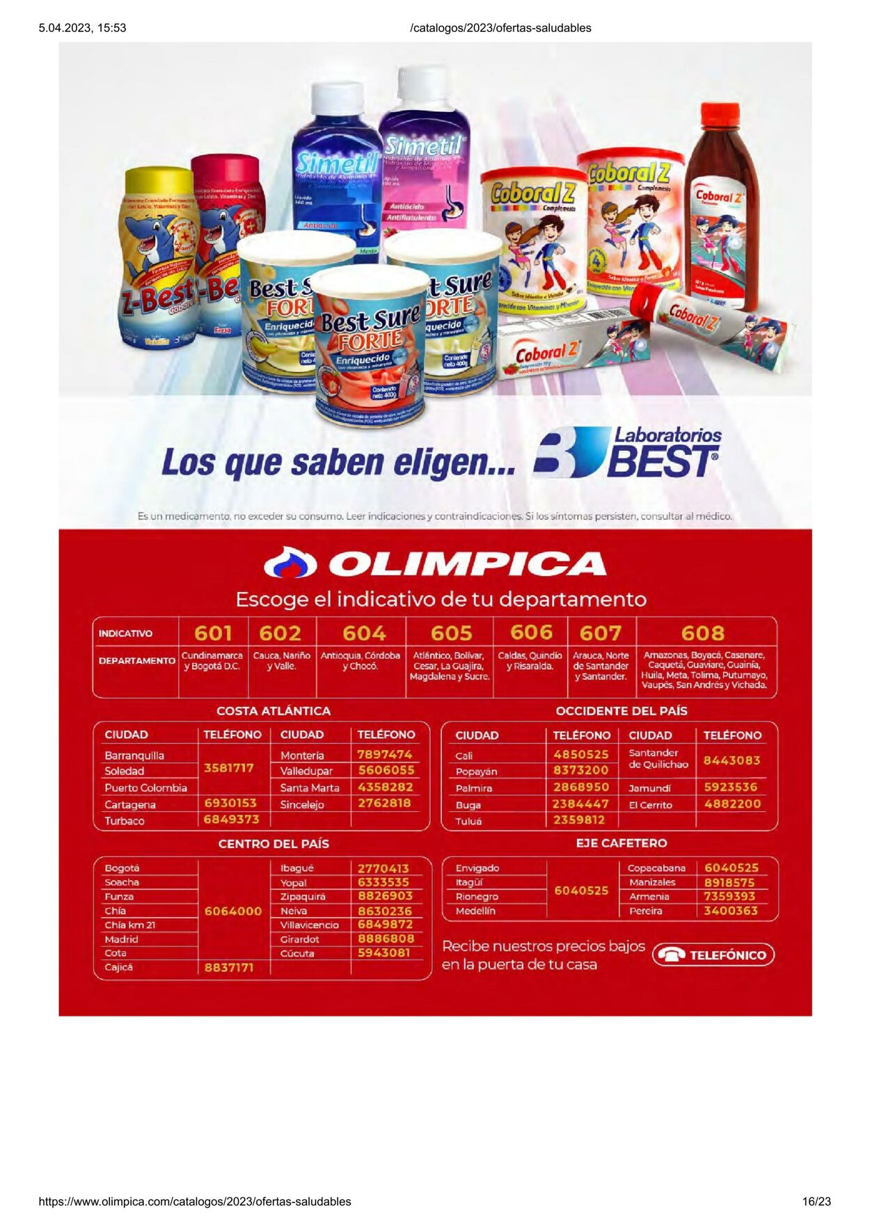 Catálogo Olimpica 01.04.2023 - 30.04.2023