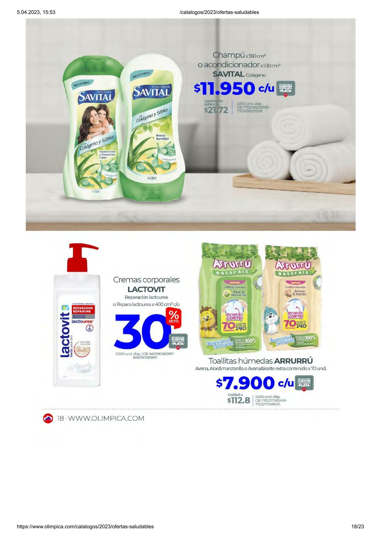 Catálogo Olimpica 01.04.2023 - 30.04.2023