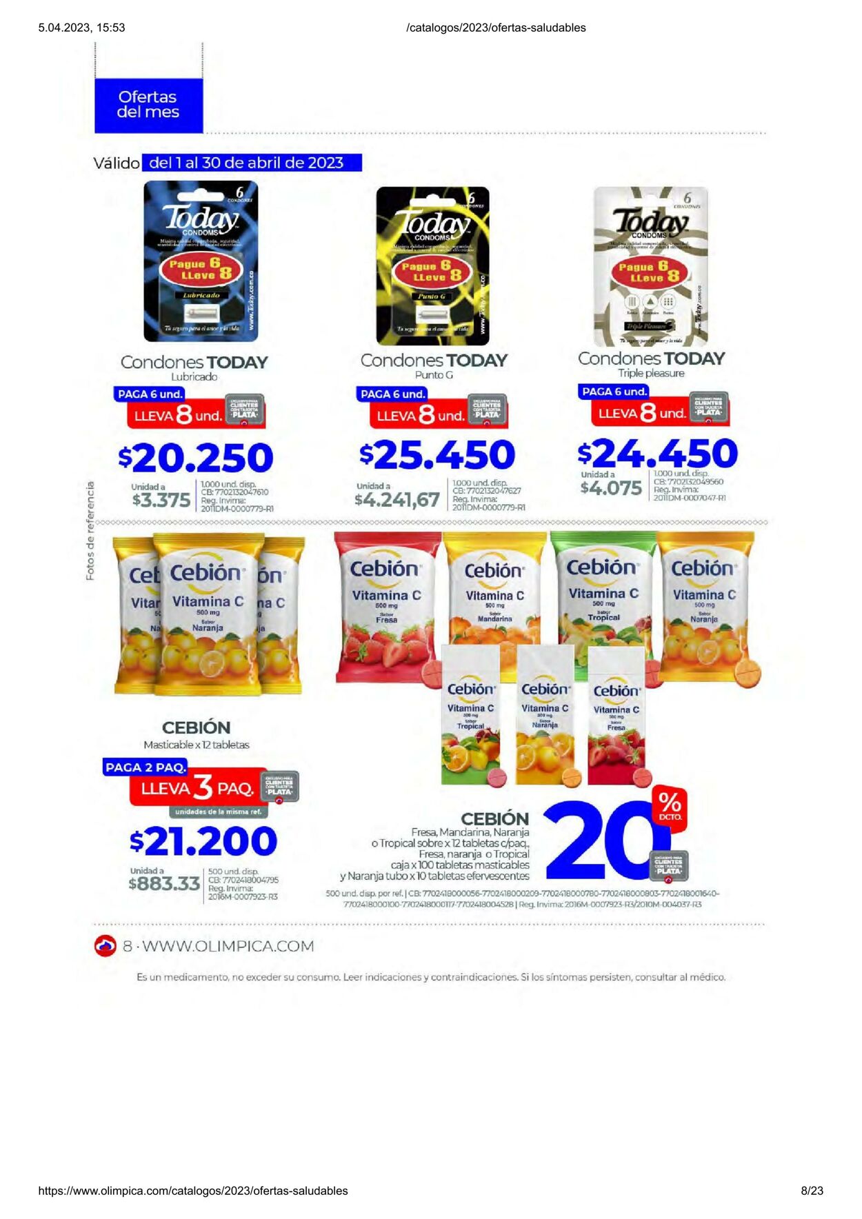 Catálogo Olimpica 01.04.2023 - 30.04.2023