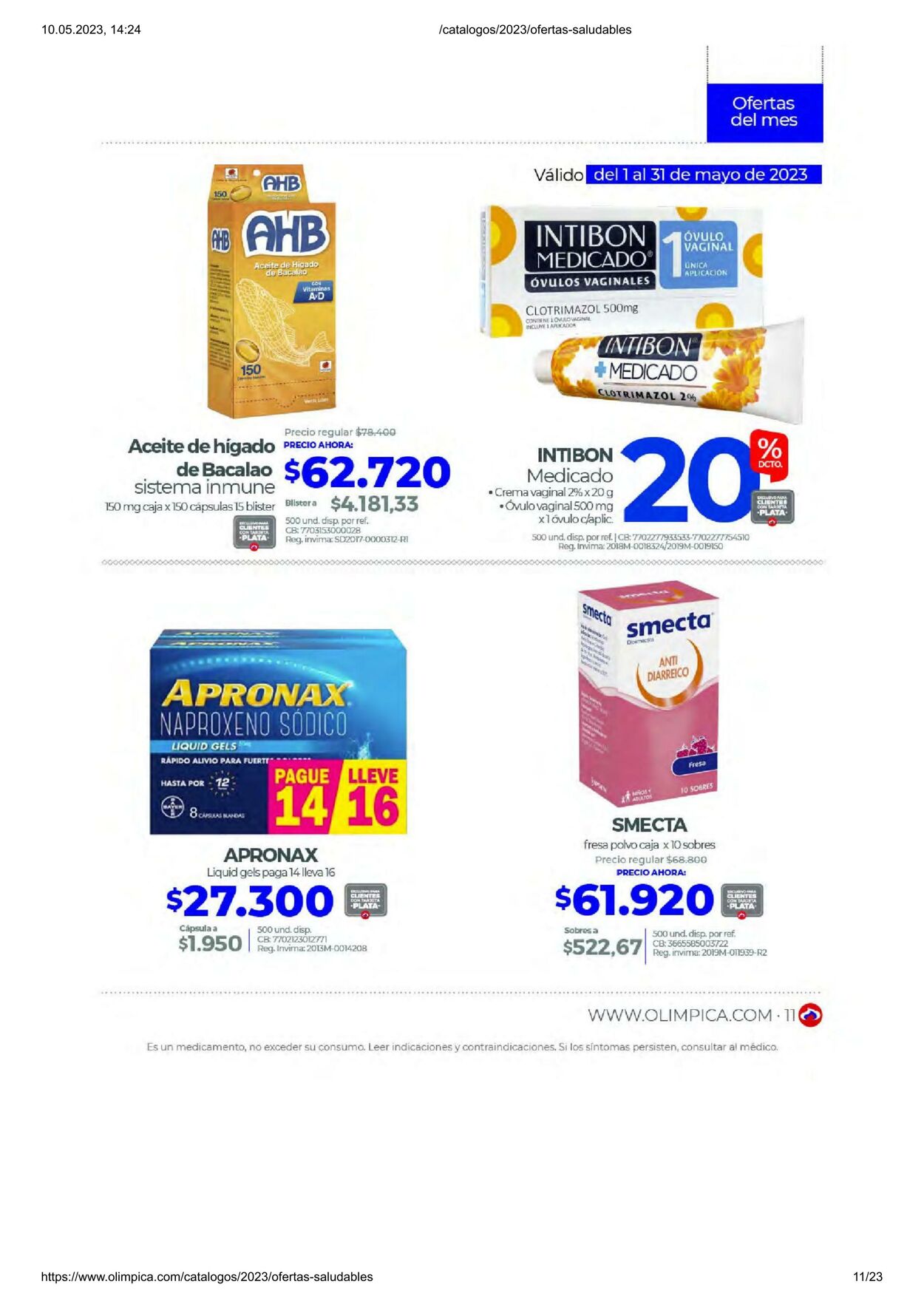 Catálogo Olimpica 01.05.2023 - 31.05.2023