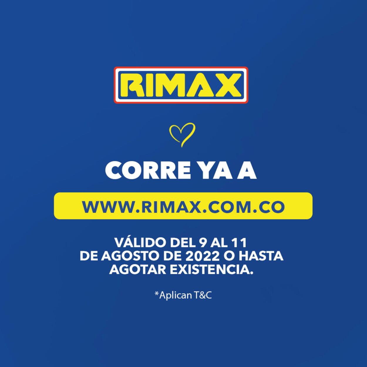 Catálogo Rimax 09.08.2022 - 11.08.2022